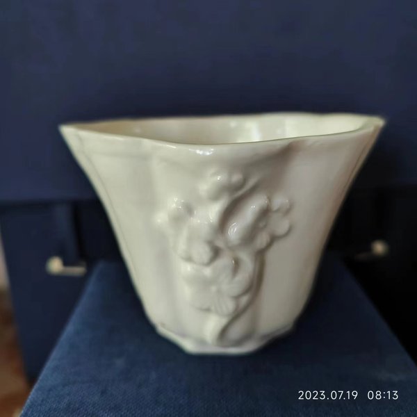 古玩陶瓷德化窯六方杯拍賣,當前價格1500元