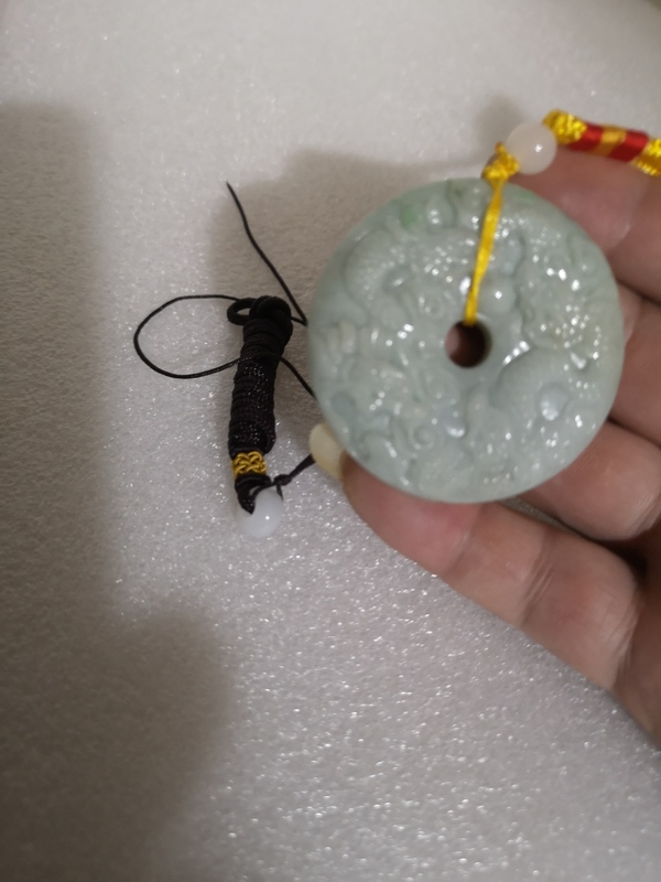 古玩玉器天然翡翠雕“龍紋”牌拍賣,當前價格678元