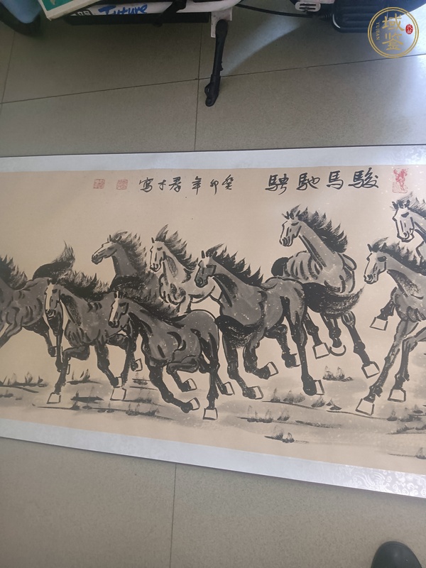 古玩字畫駿馬馳騁真品鑒賞圖