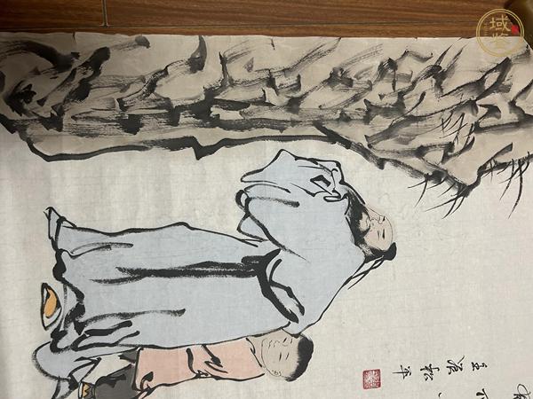 古玩字畫張松平人物真品鑒賞圖