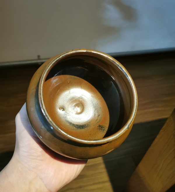 古玩陶瓷【清倉大處理】明清紫金釉窯變茶入拍賣，當(dāng)前價格888元