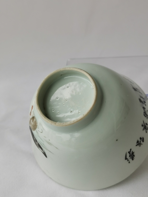 古玩陶瓷民國粉彩春江水暖碗拍賣,當(dāng)前價格2500元