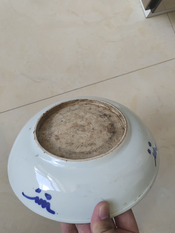 古玩陶瓷【實物保真】晚清民國.青花魚藻紋大盤拍賣,當前價格399元