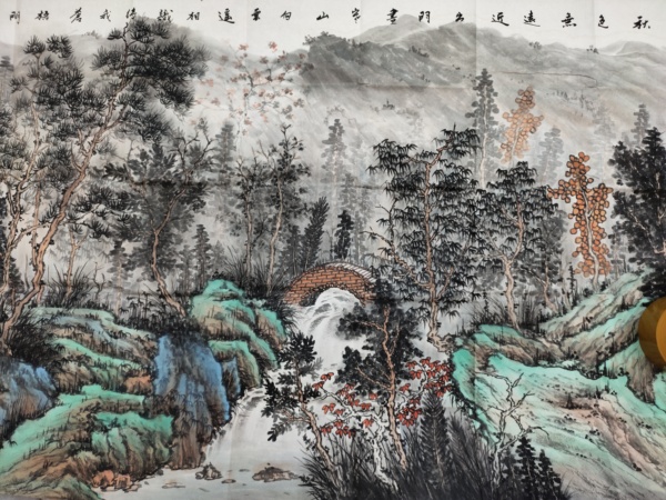 古玩字畫(huà)著名書(shū)畫(huà)家 司松筠《秋色蒼梧間梧間》拍賣(mài)，當(dāng)前價(jià)格1369元
