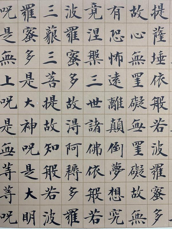 古玩字畫中書協(xié)實(shí)力派張義方 精品楷書心經(jīng)拍賣，當(dāng)前價(jià)格350元