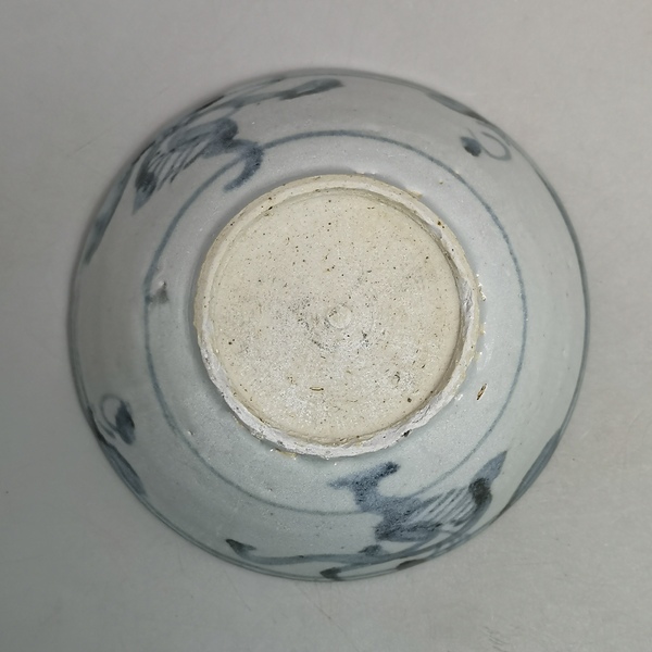 古玩陶瓷明代.青花草龍紋碗拍賣,當前價格980元