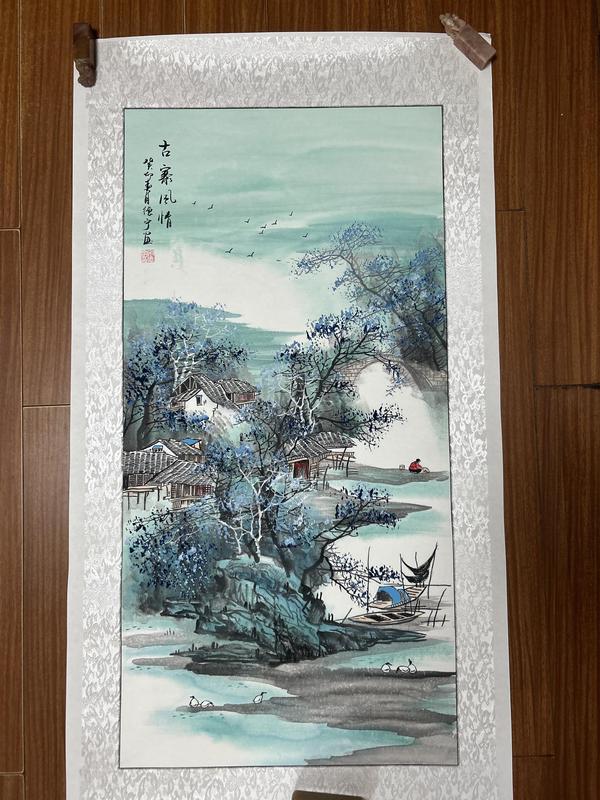 古玩字畫宋德寧老師精品《山水》拍賣，當(dāng)前價格788元