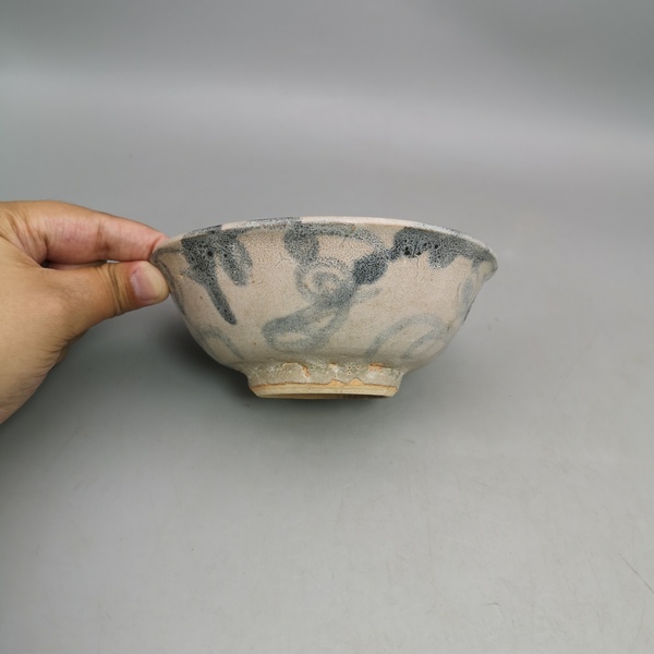 古玩陶瓷明早期-洪武青花云氣紋碗拍賣,當前價格266元