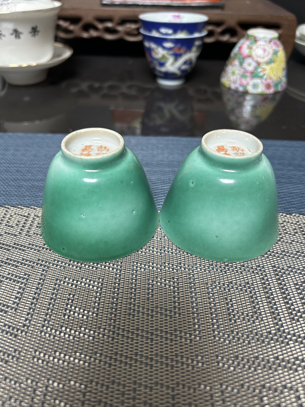 古玩陶瓷民國?綠釉杯(一只)拍賣,當前價格1200元