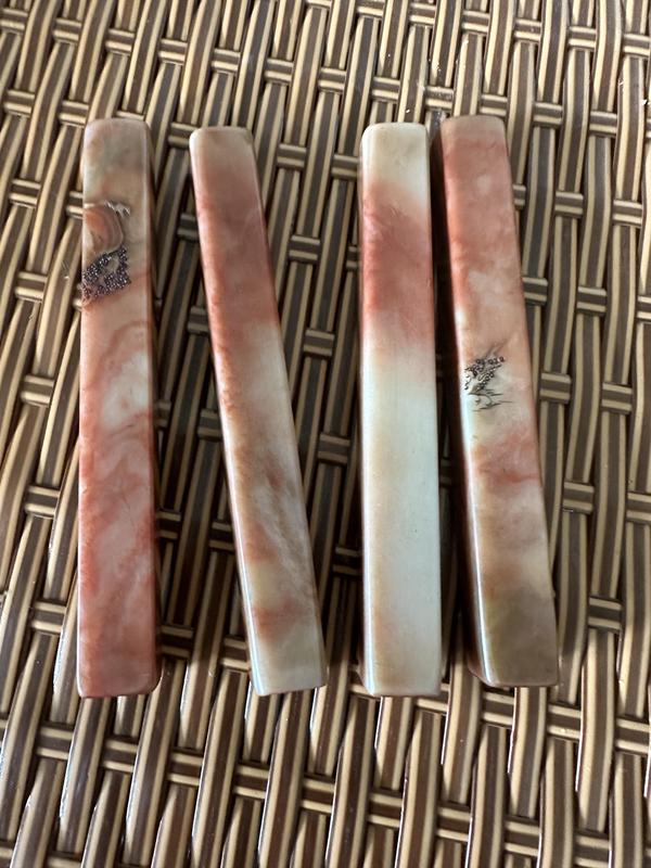 古玩雜項(xiàng)民國(guó)時(shí)期的芙蓉石印章四件套拍賣，當(dāng)前價(jià)格9800元
