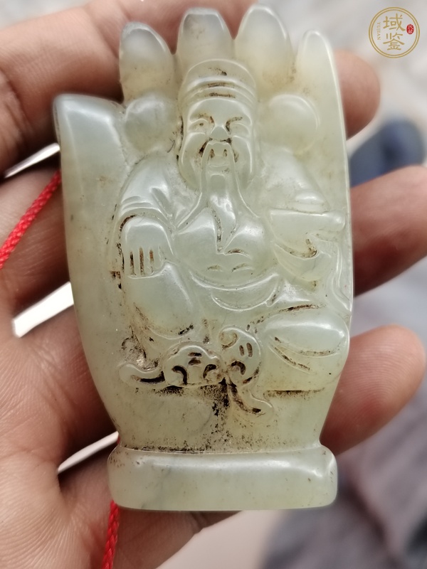 古玩玉器青海玉雕“财神”摆件真品鉴赏图