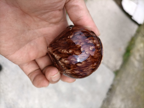 古玩陶瓷褐釉鳥食罐拍賣,當前價格400元