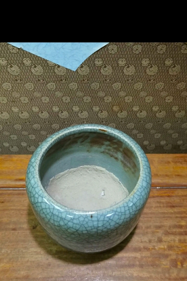 古玩陶瓷哥釉水盂拍賣,當(dāng)前價(jià)格985元