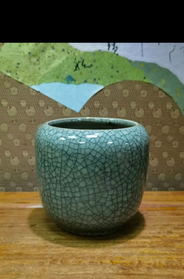 古玩陶瓷哥釉水盂拍賣,當(dāng)前價(jià)格985元