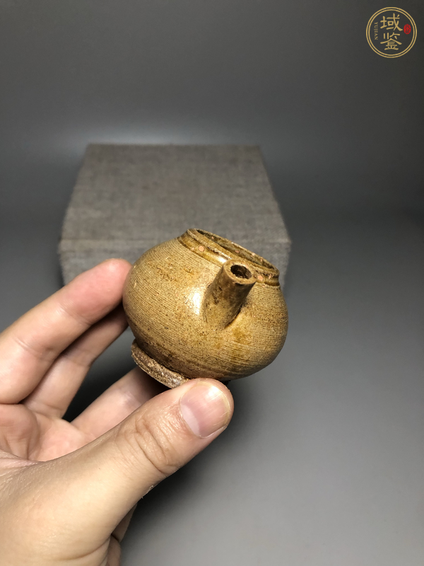 古玩陶瓷明代·褐釉水注真品鑒賞圖