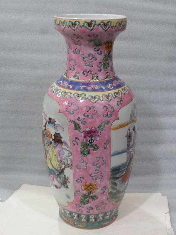 古玩陶瓷粉彩群仙祝壽圖紋瓶拍賣,當前價格1888元