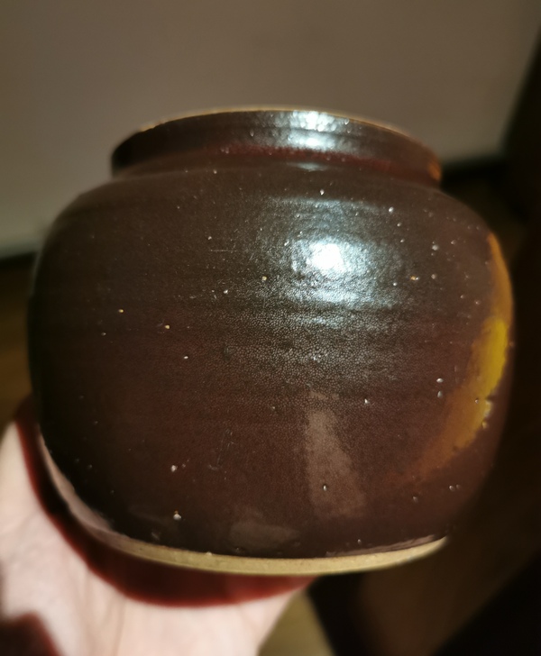 古玩陶瓷明代?油滴釉茶入拍賣，當(dāng)前價格1300元