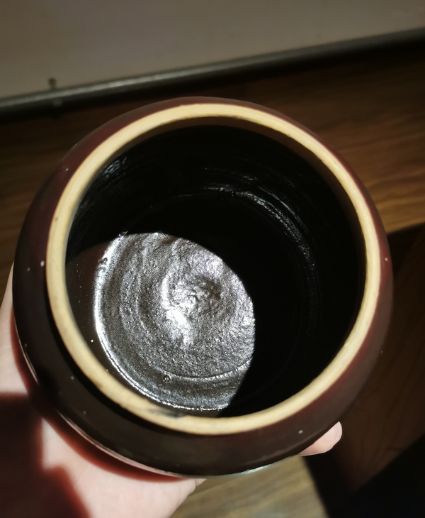 古玩陶瓷明代?油滴釉茶入拍賣，當(dāng)前價格1300元