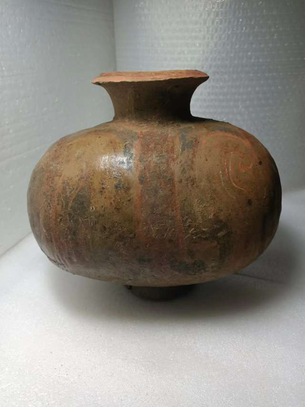古玩陶瓷點彩鴨蛋陶罐拍賣,當前價格6300元
