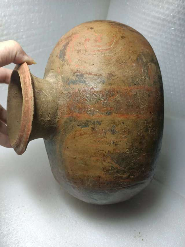 古玩陶瓷點彩鴨蛋陶罐拍賣,當前價格6300元