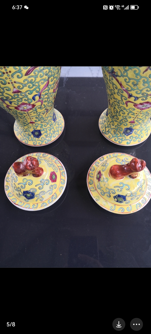 古玩陶瓷彩繪雞腿蓋瓶拍賣，當(dāng)前價格3800元