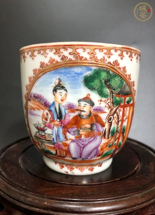 古玩清中·廣彩滿大人圖執杯真品鑒賞圖