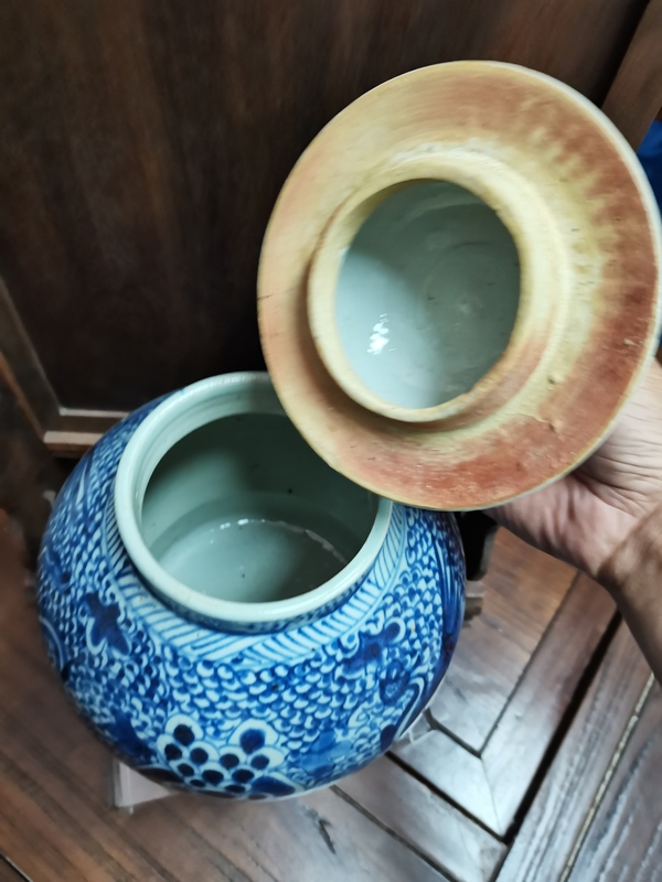 古玩陶瓷青花鳳穿牡丹花紋將軍罐拍賣,當(dāng)前價(jià)格30000元