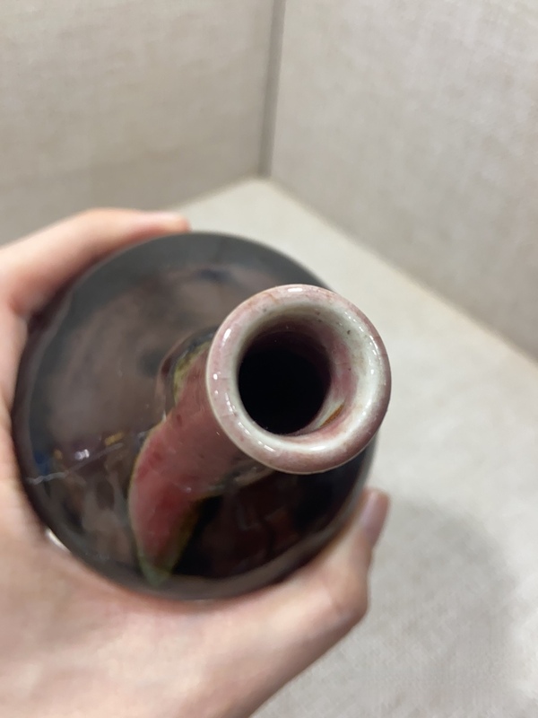 古玩陶瓷清中期三陽開泰荸薺瓶拍賣,當(dāng)前價(jià)格3600元