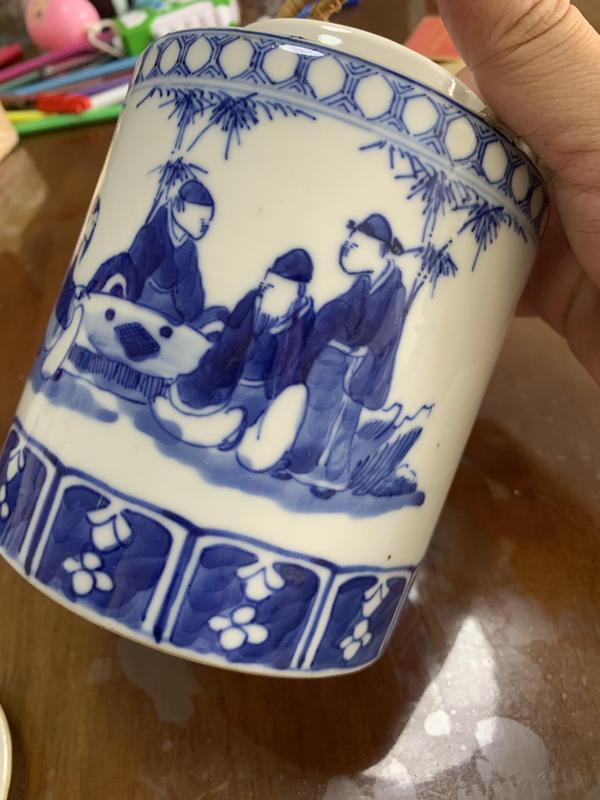 古玩陶瓷青花人物茶壺拍賣,當前價格3600元