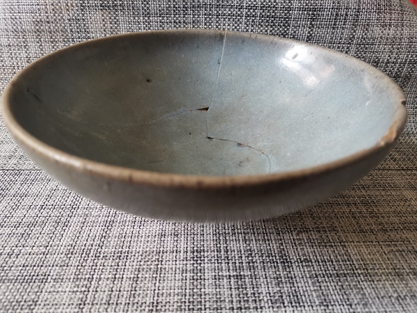 古玩陶瓷鈞窯天藍釉大碗拍賣,當前價格2222元