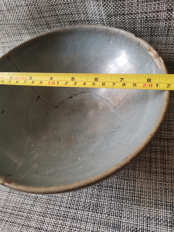 古玩陶瓷鈞窯天藍釉大碗拍賣,當前價格2222元