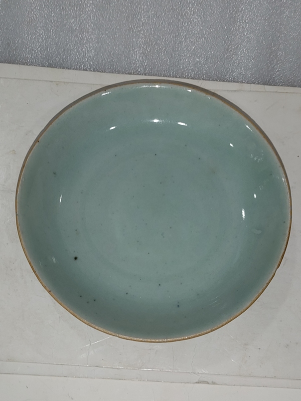古玩陶瓷豆青釉盤拍賣,當前價格0元