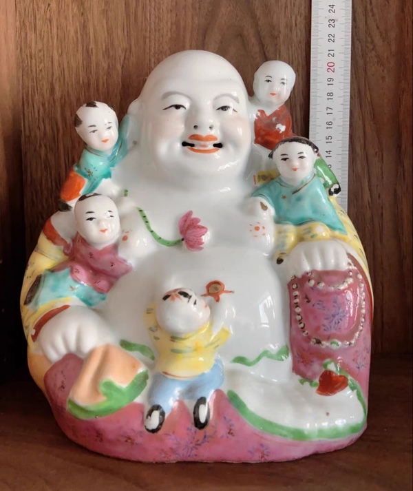 古玩陶瓷精美五子彌勒佛拍賣,當前價格136元