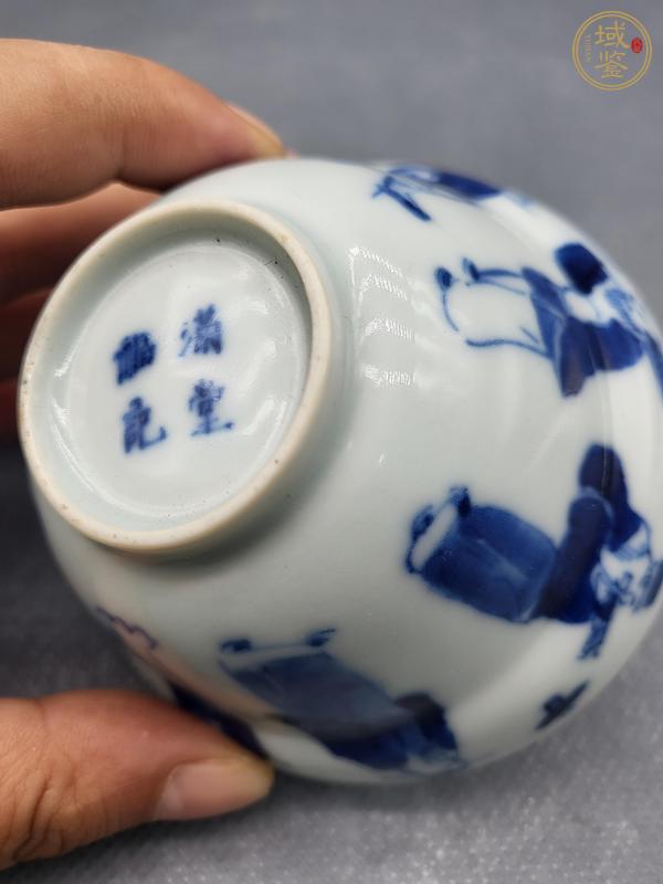 古玩陶瓷青花八仙圖折腰杯真品鑒賞圖