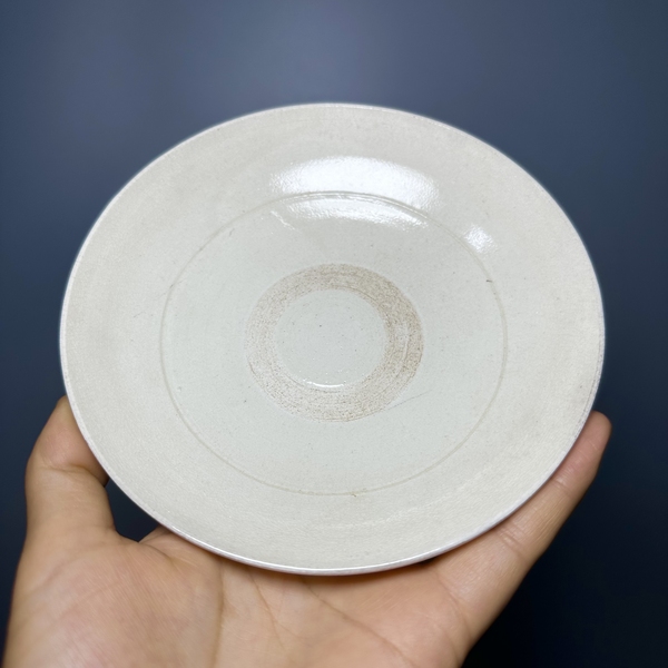 古玩陶瓷霍州窯白釉盤拍賣,當前價格3800元