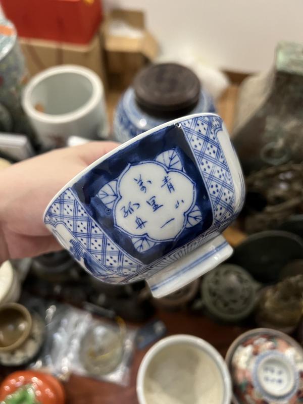 古玩陶瓷民國(guó)青花山水蓋碗拍賣,當(dāng)前價(jià)格299元