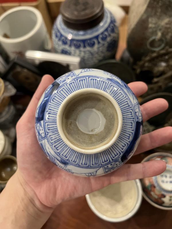 古玩陶瓷民國(guó)青花山水蓋碗拍賣,當(dāng)前價(jià)格299元