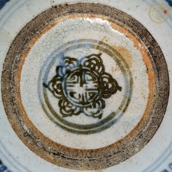 古玩陶瓷清中早·青花壽字紋盤真品鑒賞圖