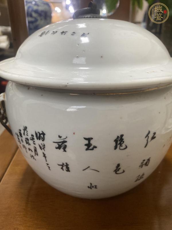 古玩陶瓷侍女粥罐真品鑒賞圖