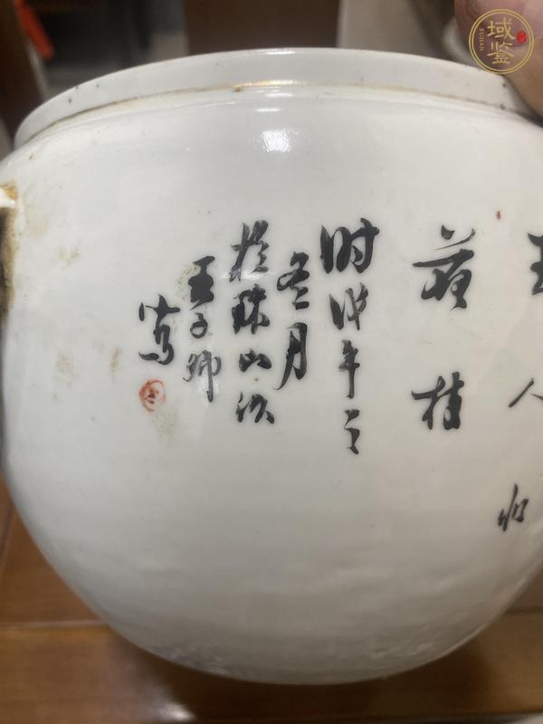 古玩陶瓷侍女粥罐真品鑒賞圖