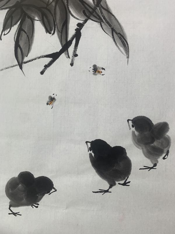 古玩字畫(huà)白石孫女齊慧娟 多壽圖拍賣(mài)，當(dāng)前價(jià)格2800元