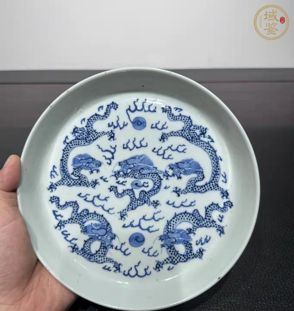 古玩陶瓷青花云龍紋直口洗真品鑒賞圖