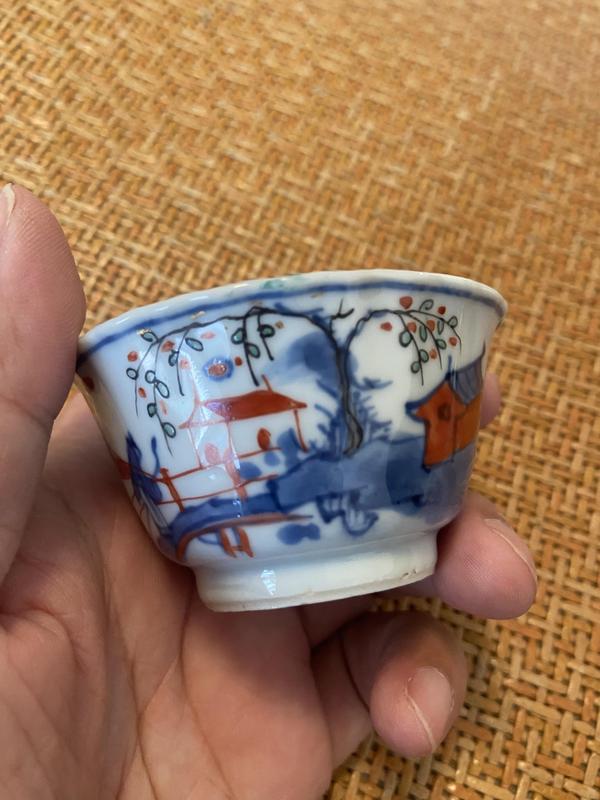 古玩陶瓷青花五彩山水人物紋杯拍賣，當(dāng)前價格2000元