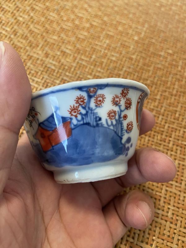 古玩陶瓷青花五彩山水人物紋杯拍賣，當(dāng)前價格2000元