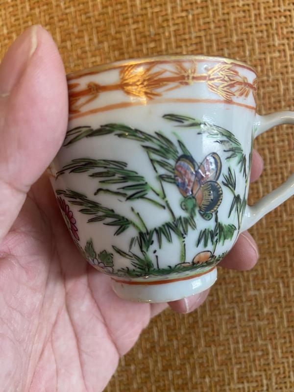 古玩陶瓷廣彩杯碟拍賣，當前價格2000元