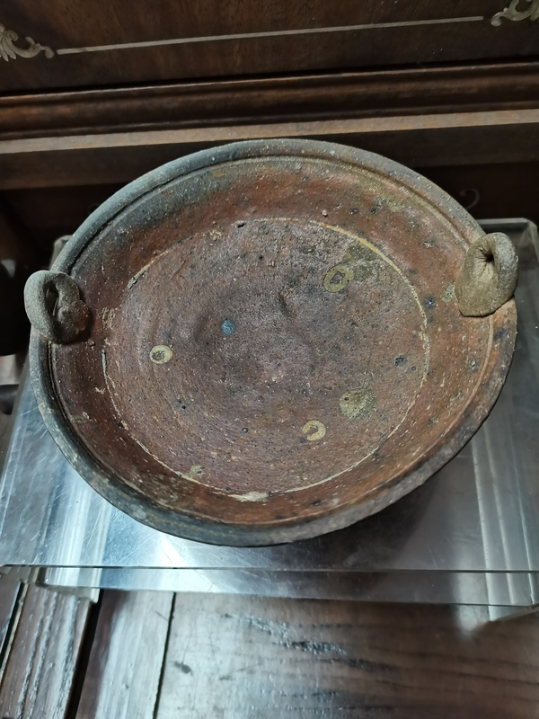 古玩陶瓷春秋戰國硬陶雙耳三足鼎拍賣,當前價格4000元