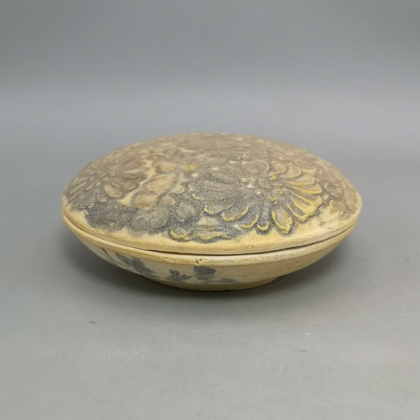 古玩陶瓷元代青花花卉紋粉盒子母盒拍賣,當(dāng)前價(jià)格23456元