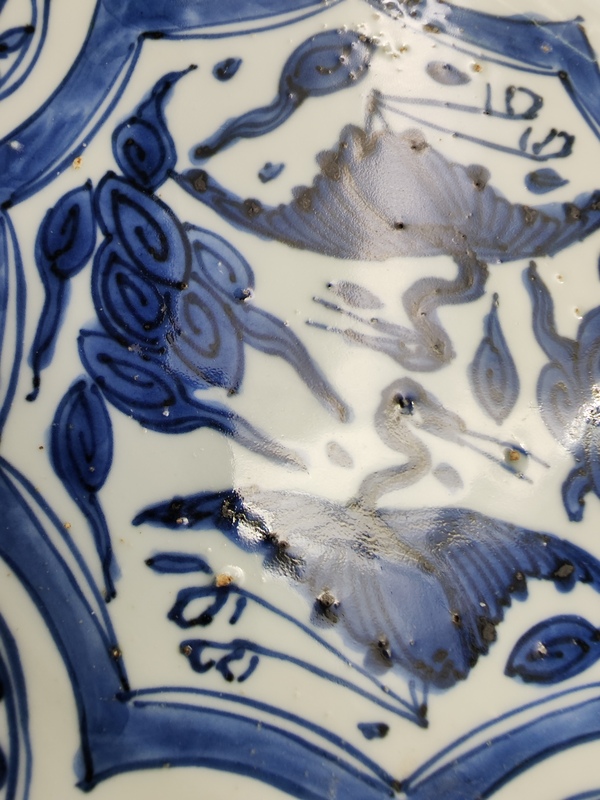 古玩陶瓷萬歷青花對(duì)頭鶴雜寶克拉克瓷拍賣，當(dāng)前價(jià)格5600元