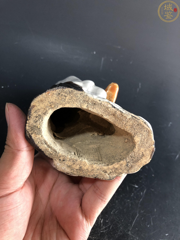 古玩陶瓷哥釉人物撫琴坐像拍賣,當前價格1200元