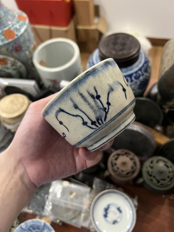 古玩陶瓷哥釉青花荷塘蜻蜓圖香爐拍賣,當(dāng)前價(jià)格299元